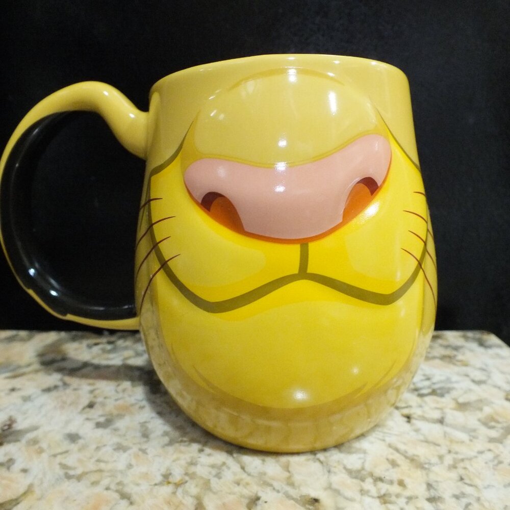 Disney Parks Simba the Lion King Face Ceramic Mug Cup